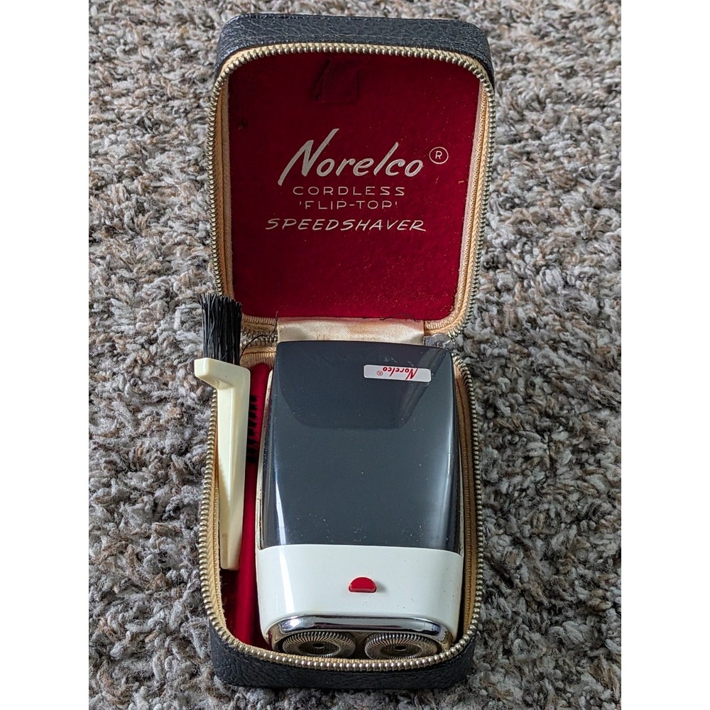 Vintage Norelco‎ Cordless Speedshaver SC 7970 Razor With Case MCM Untested